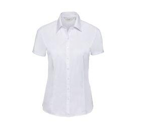 Russell Collection JZ63F - Ladies Short Sleeve Herringbone Shirt