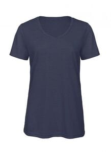 B&C BC058 - TW058 V TRI-BLEND WOMEN Heather Navy