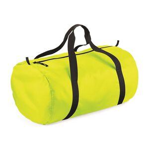 BagBase BG150 - PACKAWAY BARREL BAG Fluorescent Yellow/Black