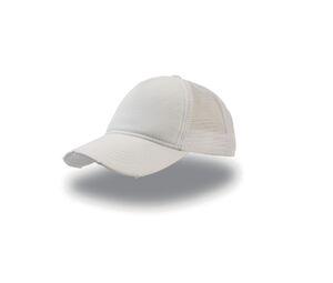 ATLANTIS AT082 - Casquette 5 pans style trucker "destroyed" White