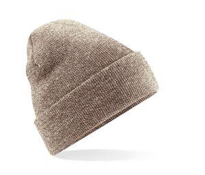 Beechfield BF045 - Beanie with Flap Heather Oatmeal