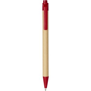 PF Concept 107384 - Berk recycled carton and corn plastic ballpoint pen Red