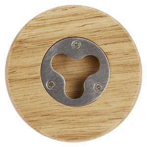 PF Concept 113201 - Scoll wooden coaster with bottle opener Natural