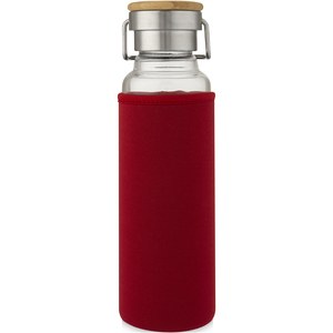 PF Concept 100696 - Thor 660 ml glass bottle with neoprene sleeve Red
