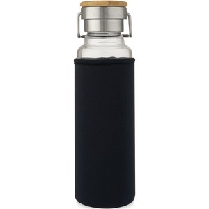 PF Concept 100696 - Thor 660 ml glass bottle with neoprene sleeve Solid Black