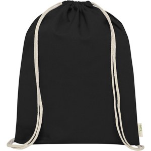 PF Concept 120612 - Orissa 140 g/m² GOTS organic cotton drawstring bag 5L Solid Black