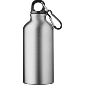 PF Concept 100738 - Oregon 400 ml RCS certified recycled aluminium water bottle with carabiner