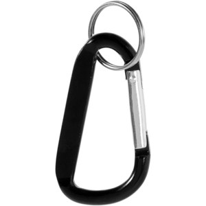 PF Concept 104572 - Timor RCS recycled aluminium carabiner keychain Solid Black